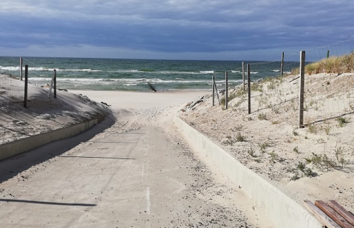 Zejście na plażę dla leniwych